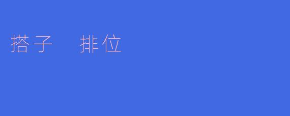 搭子 排位